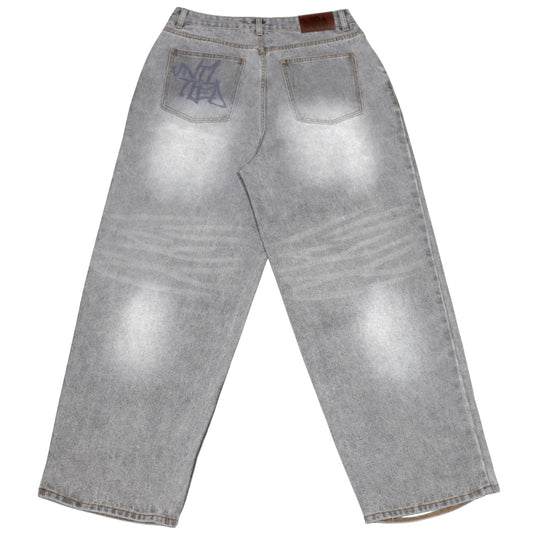 Light grey baggy denim