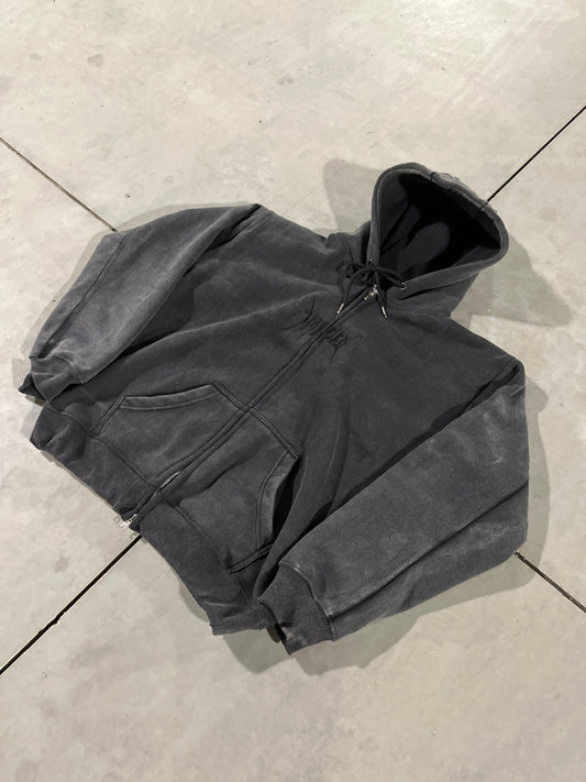 Black faded zipup