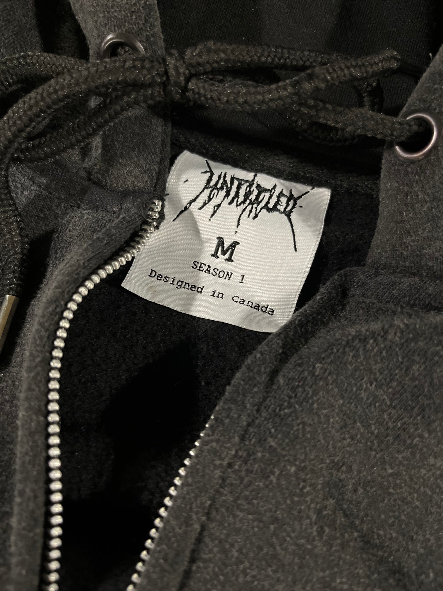 Black faded zipup