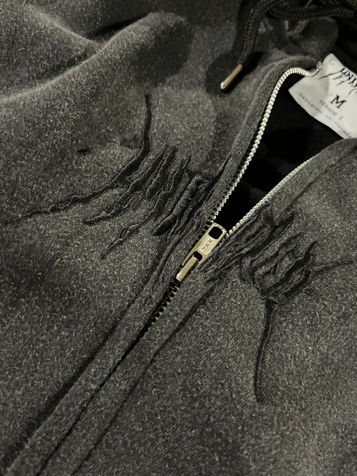 Black faded zipup
