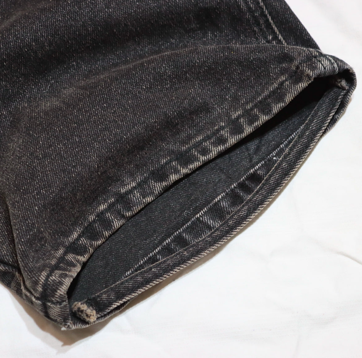 Black mud wash baggy denim