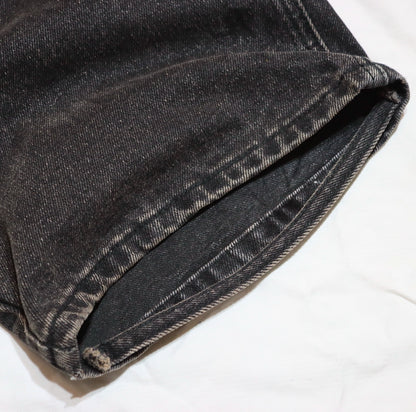 Black mud wash baggy denim
