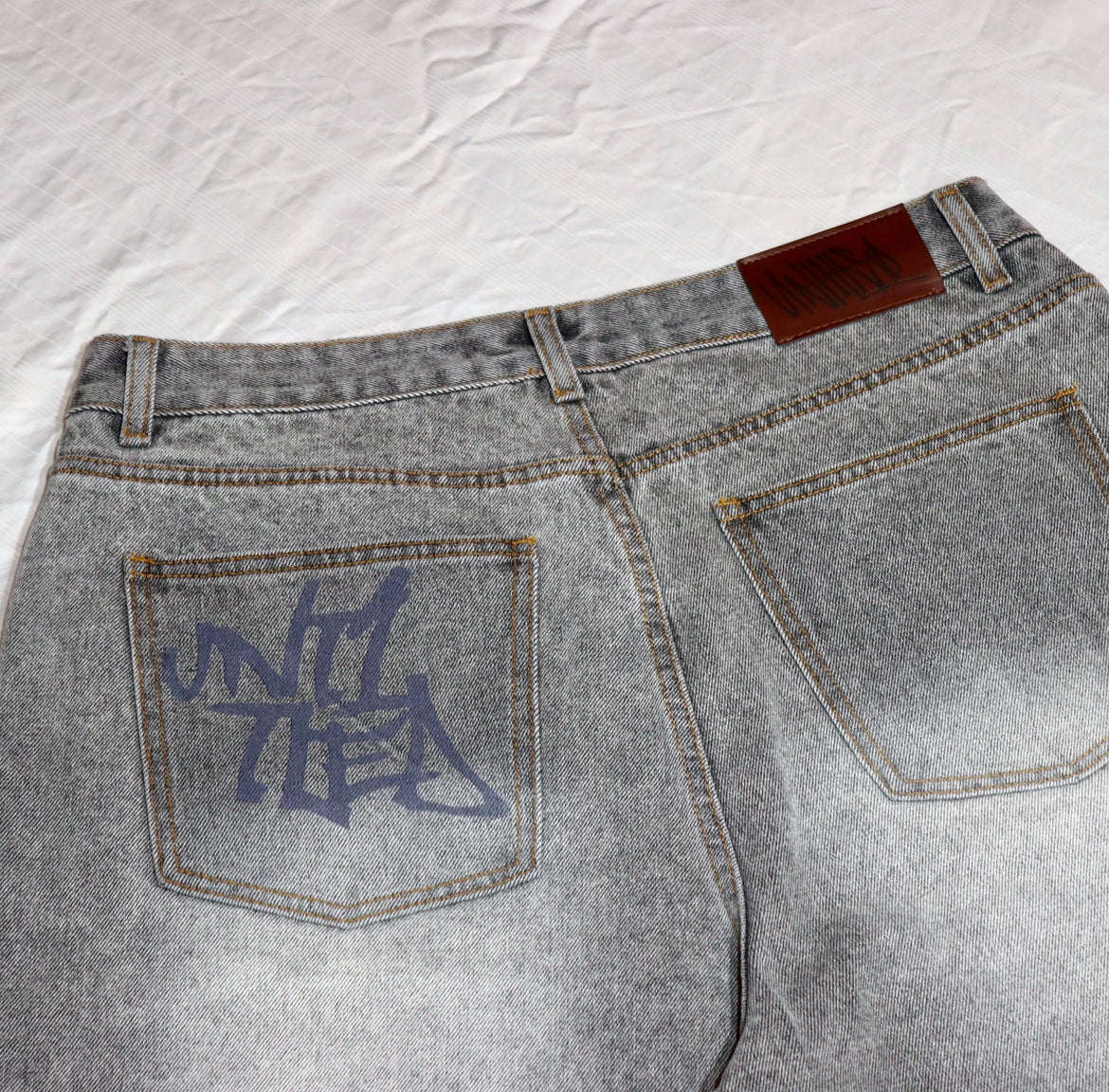 Light grey baggy denim