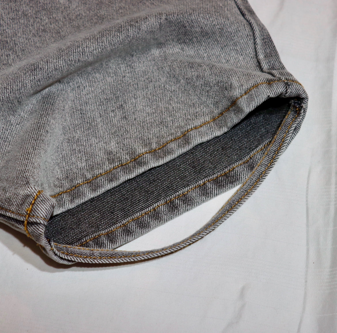 Light grey baggy denim