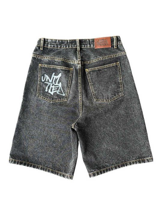 Washed black jorts (pre orders)