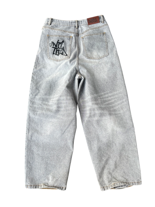Light grey baggy jeans (pre orders)